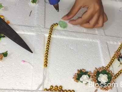 DIY flower jewellery.Artificial flowers jewellery.How to make artificial flower jewellery.ফুলের গহনা