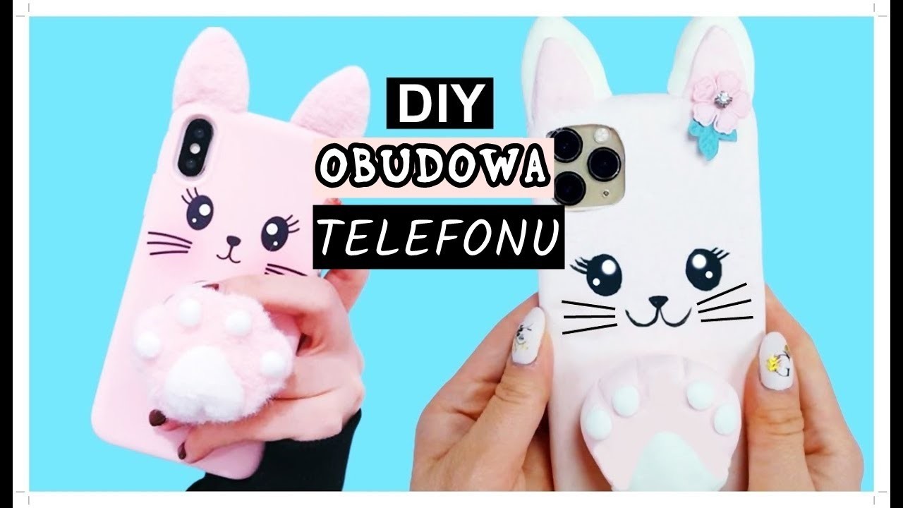 DIY – Jak zrobić od zera domową obudowę telefonu – obudowa telefonu z różowym kotem