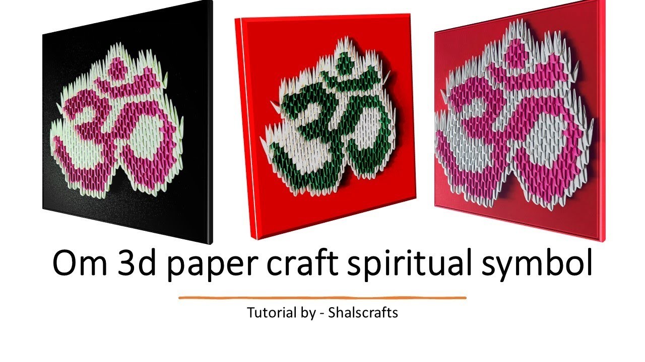 Origami OM Symbol tutorial | 3D origami step by step