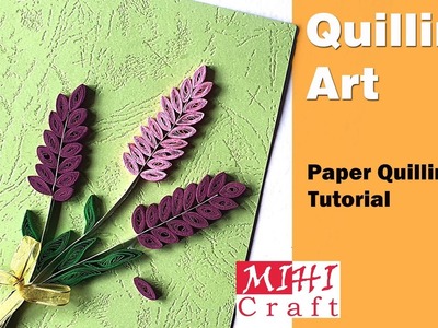 Paper Quilling Art | Paper Quilling Flower Card Design | DIY paper quilling | पेपर क्विलिंग | Mihi