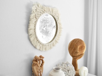 Proste makramowe lustro kot - tutorial dla początkujących DIY || easy macrame mirror tutorial