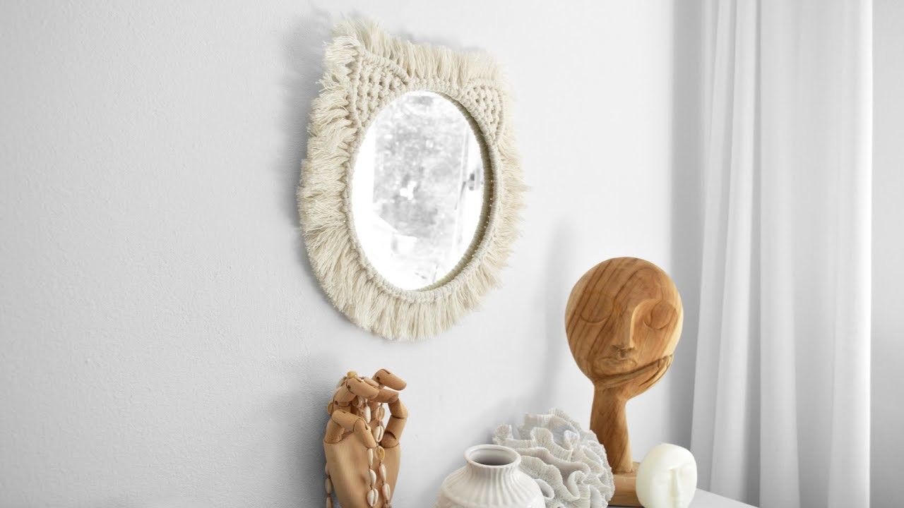 Proste makramowe lustro kot - tutorial dla początkujących DIY || easy macrame mirror tutorial