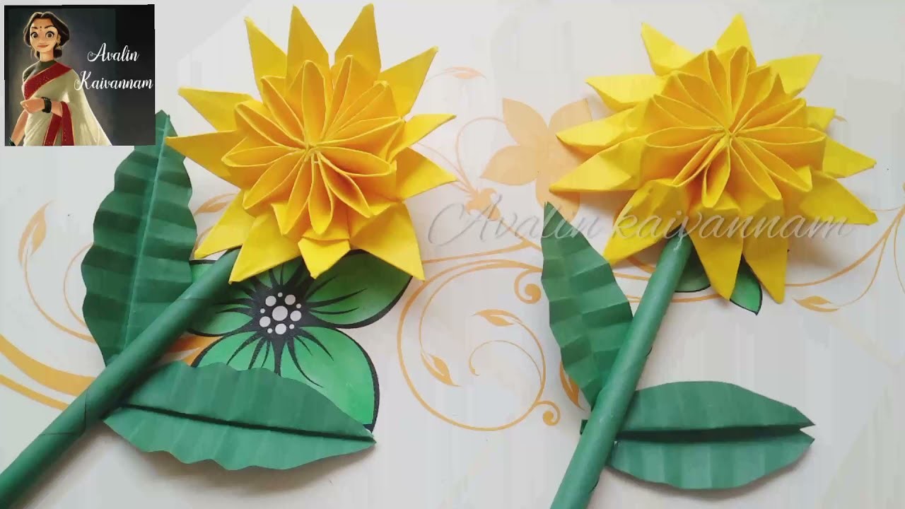 DIY Paper sun flower | origami Sun flower
