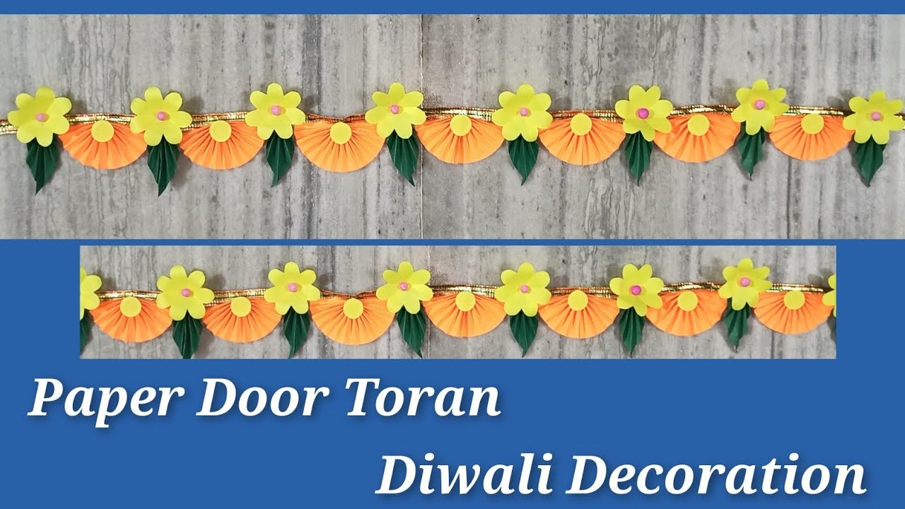 Paper door toran making at home # Door Hanging# Diwali Decoration #  द्वार तोरण# Toran Making