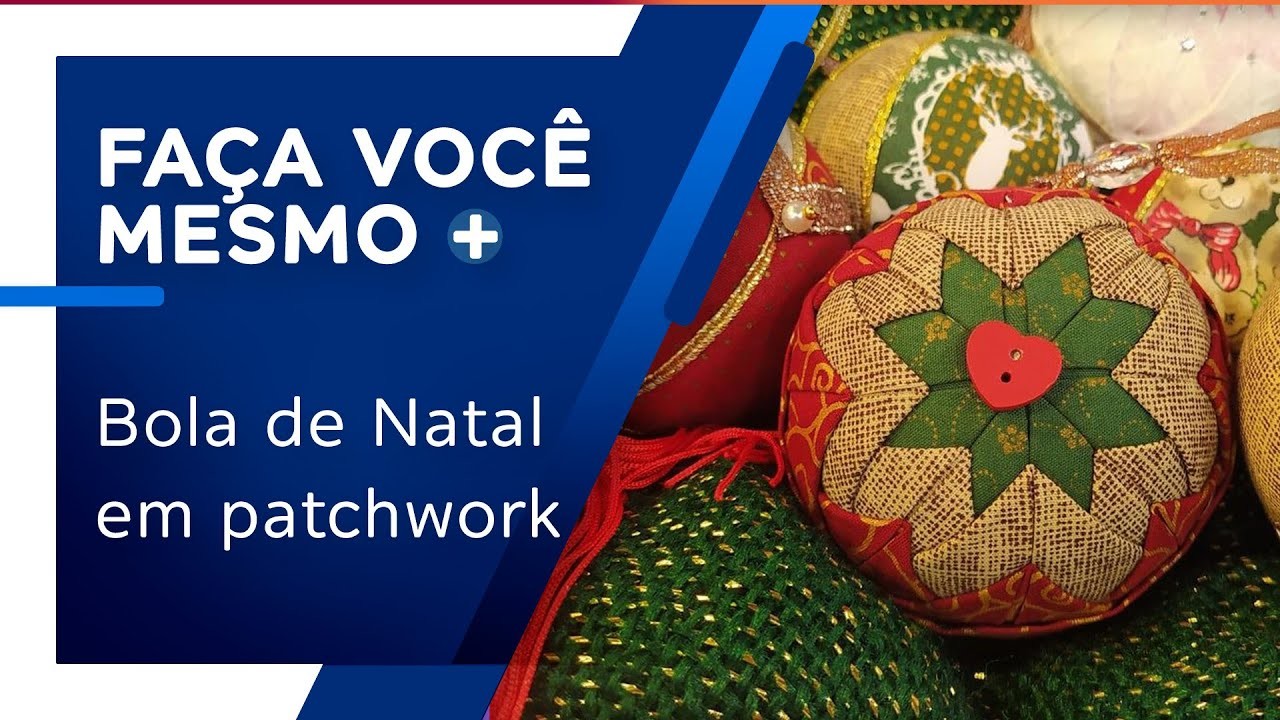 Bola de Natal em patchwork por Roberta Menna