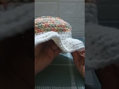 Crochet tricolor hat #short #Rhemz Style