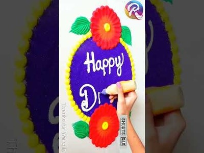 Diwali special rangoli design. rangoli design for diwali. happy diwali rangoli. #rangolishorts