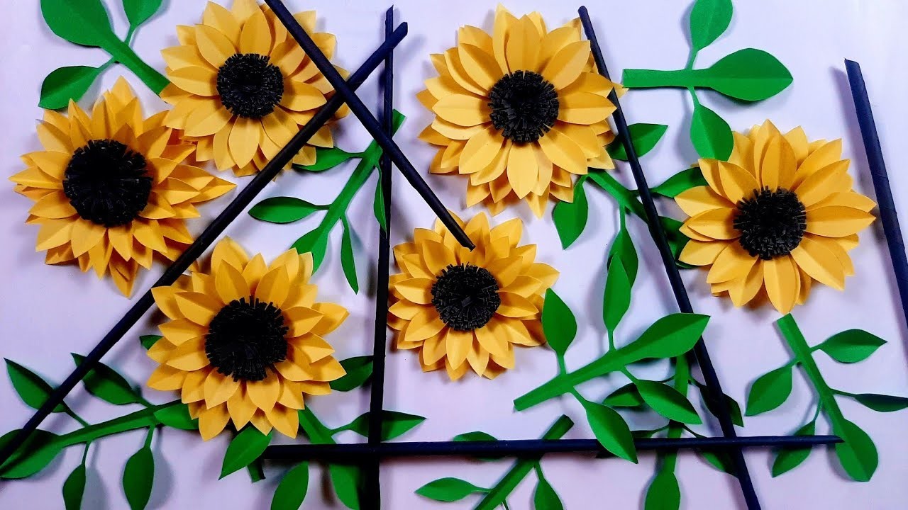 Wallmate | Wall hanging Craft Idea | Paper Flower Paper Craft | Sunflower | কাগজের ফুল
