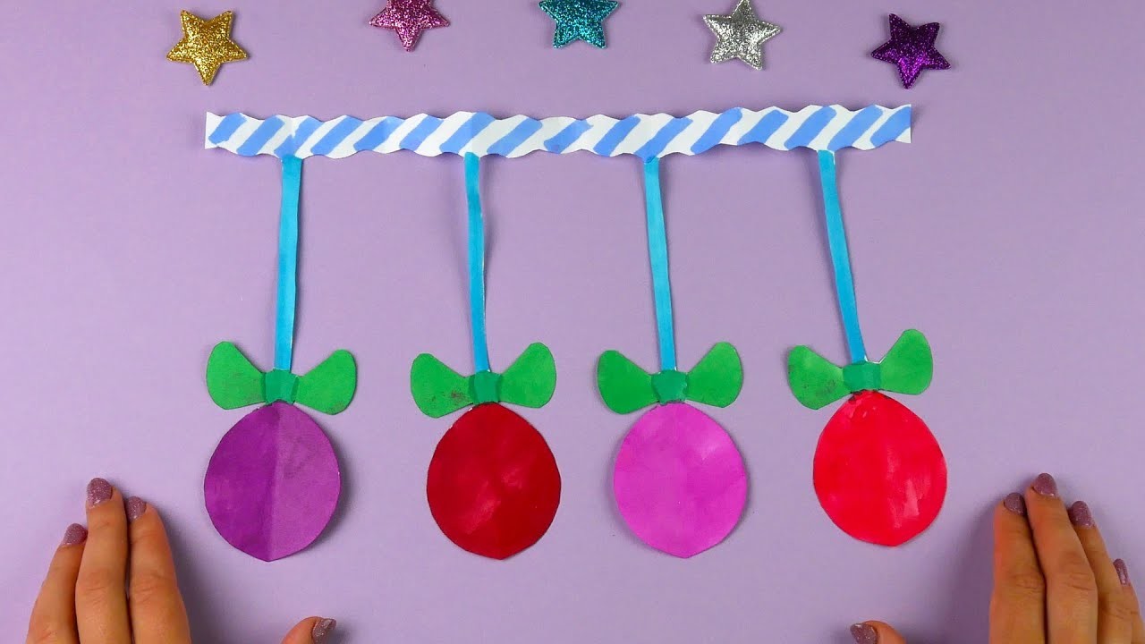 How to make a paper garland Christmas balls [Paper cutting]