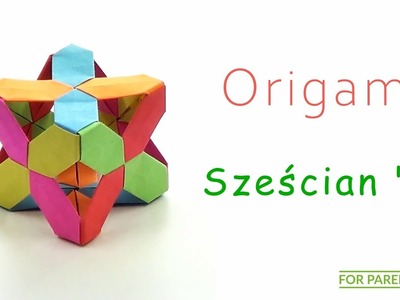 Origami Sześcian "X" - łatwe origami modułowe ???? Trudność: ❤️❤️????????????