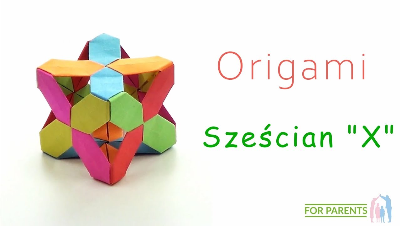Origami Sześcian "X" - łatwe origami modułowe ???? Trudność: ❤️❤️????????????