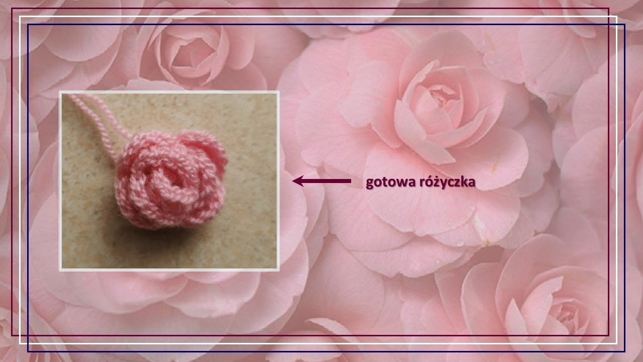 #Szydełko​​​ - motywy dekoracyjne. Kwiat: różyczka. #Crochet - decorative motifs. Little rose.