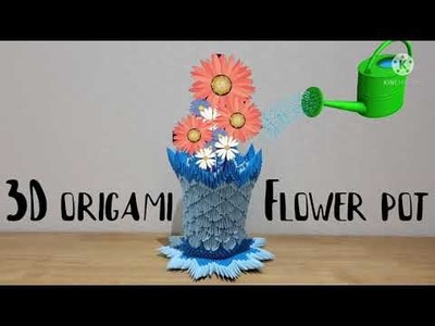 3d origami flower pot