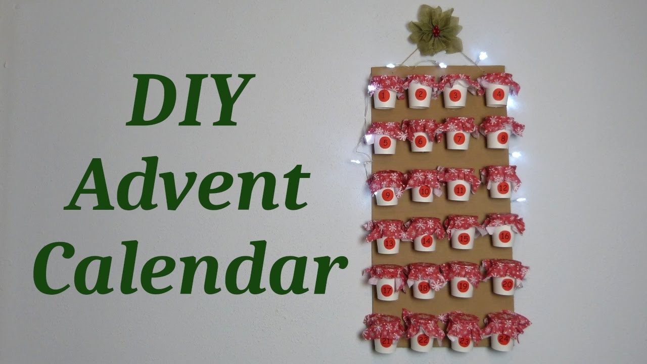 Advent Calendar made of paper cups. DIY Advent Calendar