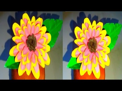 DIY Craft paper flower making HD video new design ফুল কাগজের ফুল#Roja flower#2021,,,