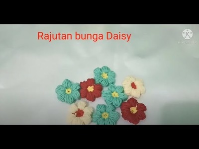 Flower Crochet,cara membuat rajutan bunga daisy