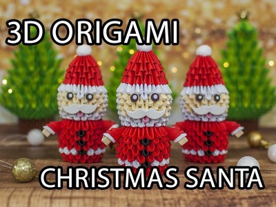 How to make origami 3d christmas santa claus ???? Św. Mikołaj origami 3d krok po kroku łatwy kurs