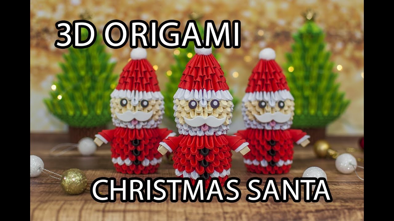 How to make origami 3d christmas santa claus ???? Św. Mikołaj origami 3d krok po kroku łatwy kurs