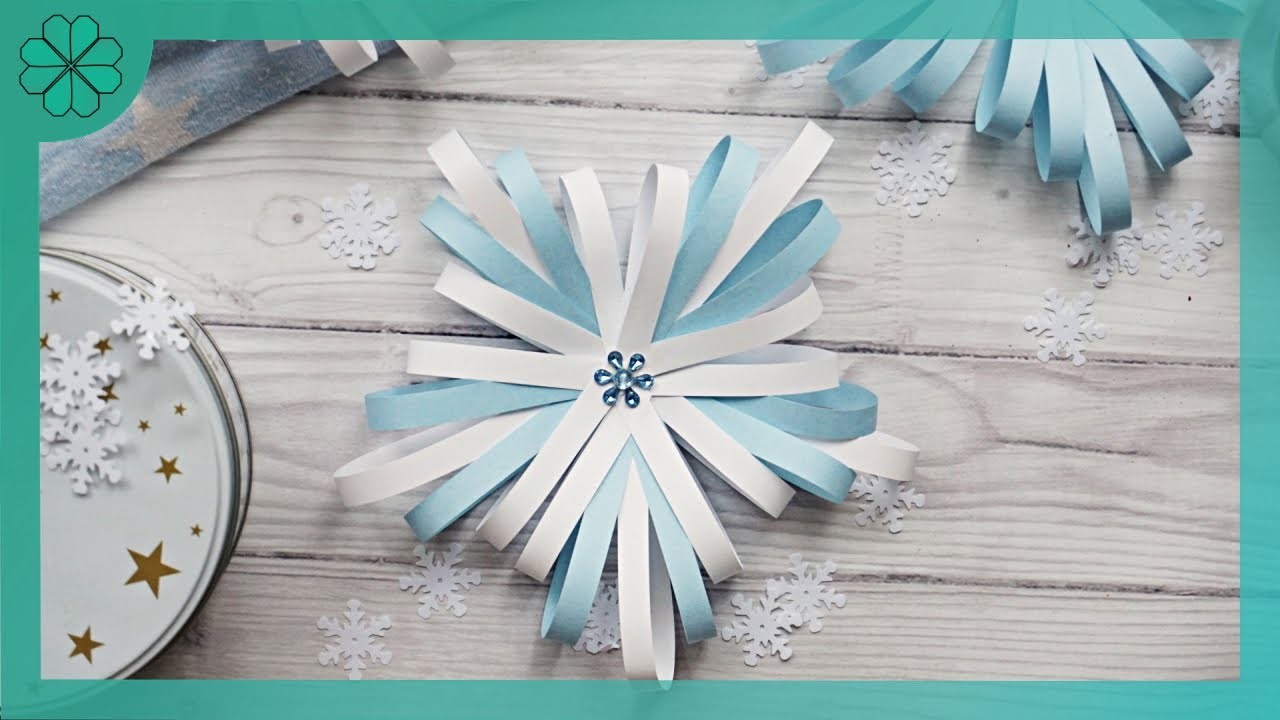 Jak zrobić Śnieżynkę z papierowych pasków [Świąteczne dekoracje DIY]