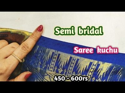 Semi bridal #sareekuchu #kroshakuchu #bridal saree kuchu design. Nandana Creations.