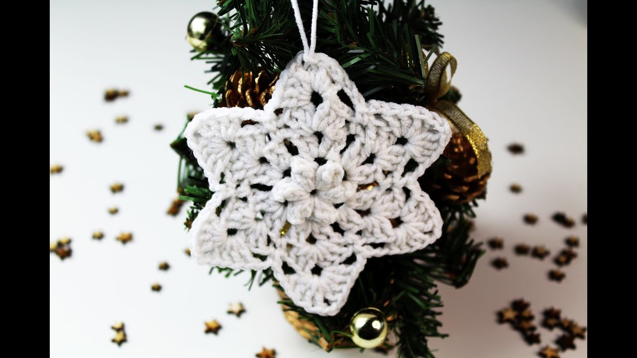 Gwiazdka, śnieżynka na szydełku, szydełkowe ozdoby choinkowe. Crochet star, christmas snowflake.