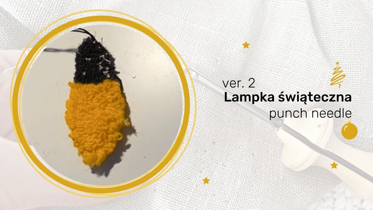 Lampka świąteczna punch needle (wersja 2)