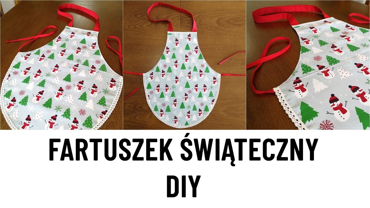 Szybki I Prosty Fartuszek Świąteczny DIY. A Quick And Easy Christmas Apron DIY