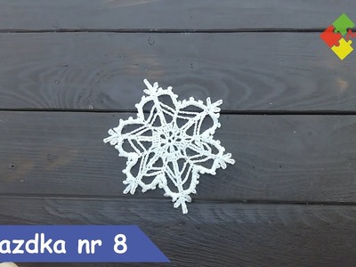 Szydełkowa gwiazdka nr 8. Crochet snowflake 8