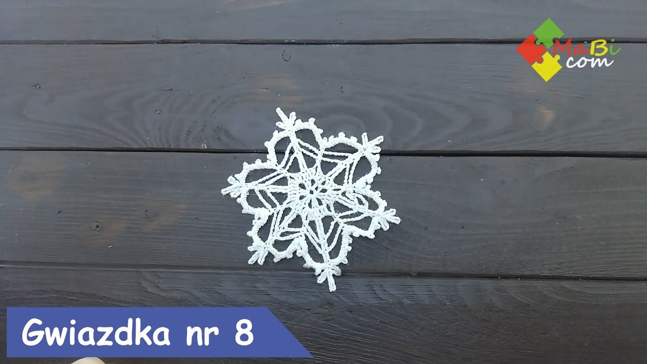 Szydełkowa gwiazdka nr 8. Crochet snowflake 8