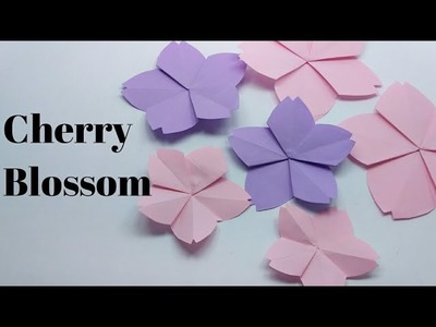 DIY : Origami CHERRY BLOSSOM - Origami Paper Craft - Sakura Cherry Blossom