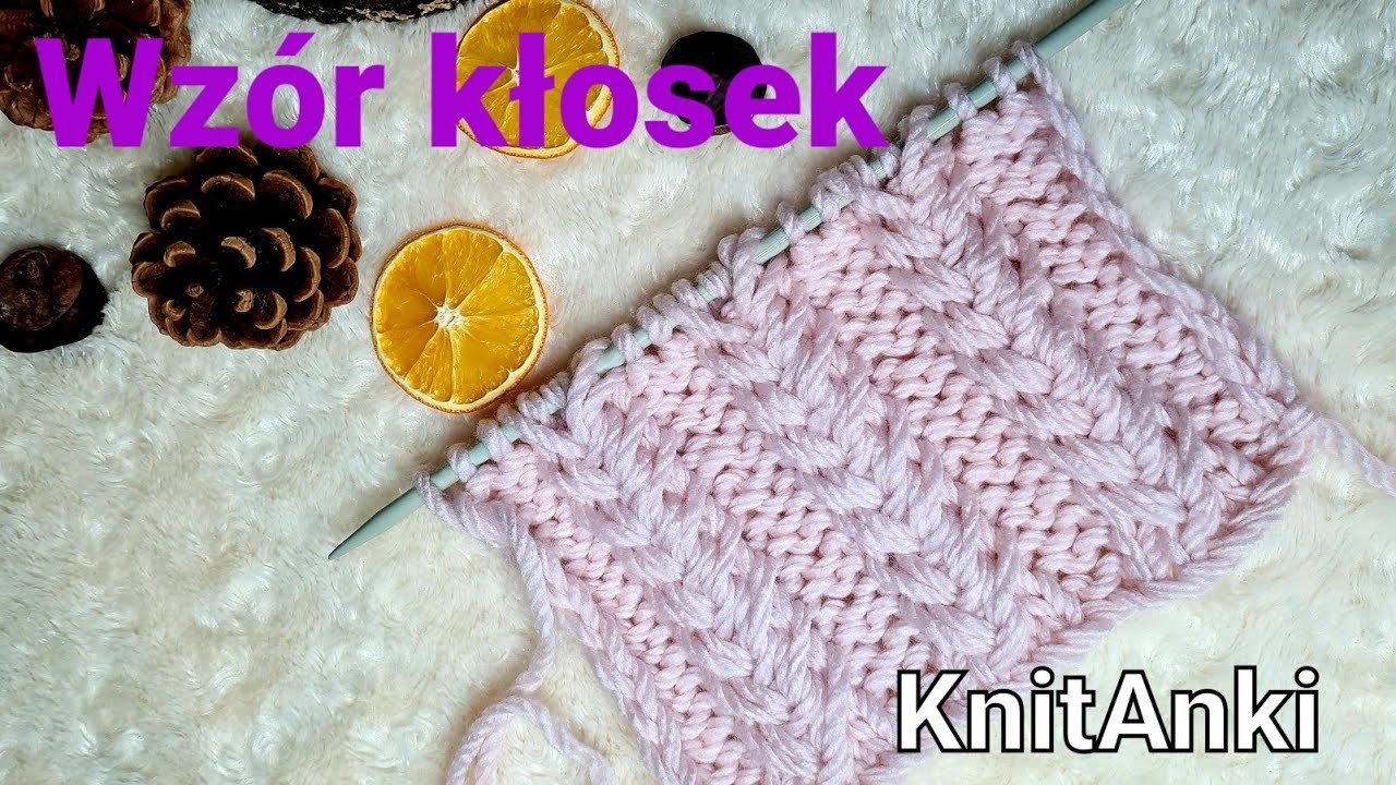 Wzór kłosek na druty  #wzórkłosek #druty #nadrutach  #wzorki #knitanki #knitting #knittingpattern