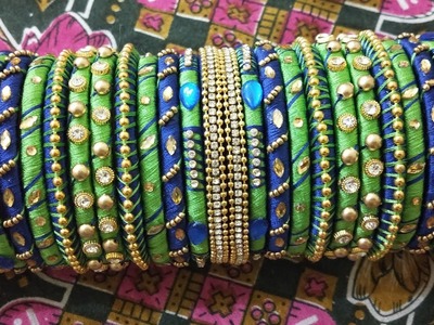 Sillk thread bangles#sillk thread jewellery#sillu karupatti