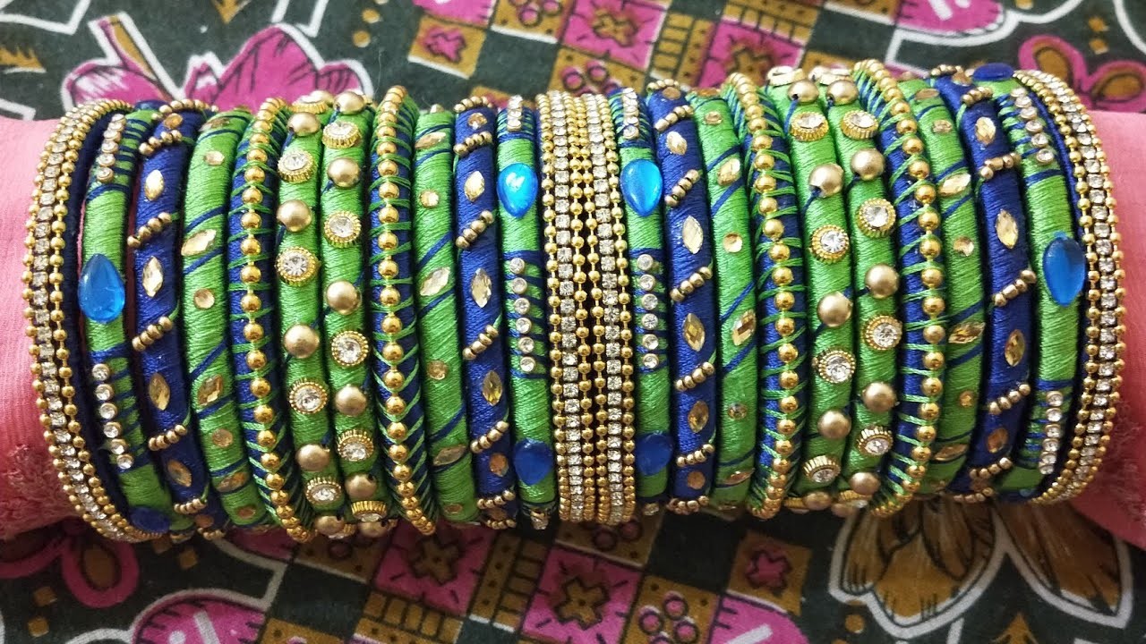 Sillk thread bangles#sillk thread jewellery#sillu karupatti