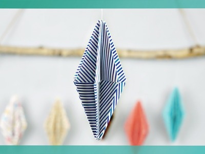 Jak zrobić Sopel (Diament) Origami | DIY Świąteczne Dekoracje