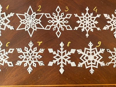 My favourite paper snowflakes. Fulgi de zapada din hartie.
