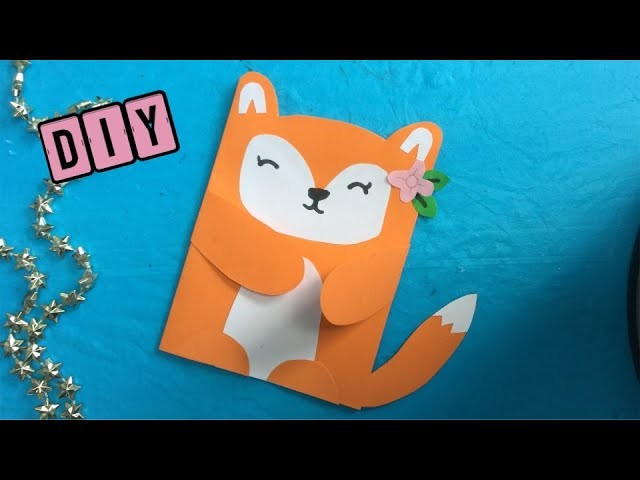 ★ RĘCZNIE ROBIONE KARTKI: LIS  ★ co można zrobić z papieru - DIY: make greeting cards at home