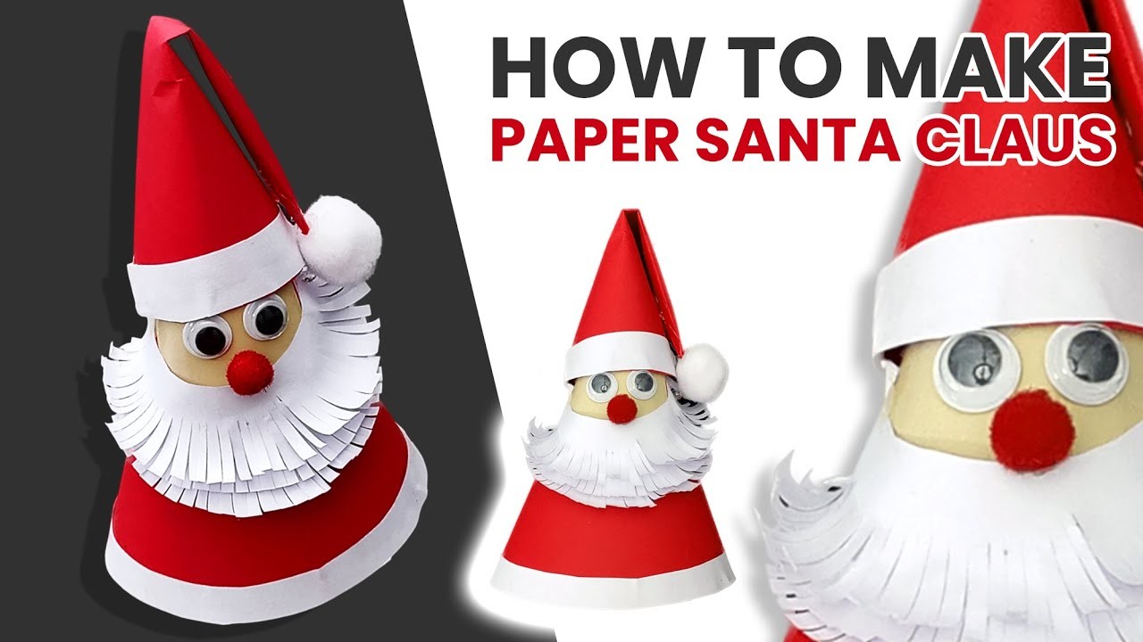 How To Make Paper Santa Claus EASY Diy ???? Jak Zrobić Mikołaja Z Papieru ???? Papierowy mikołaj PORADNIK