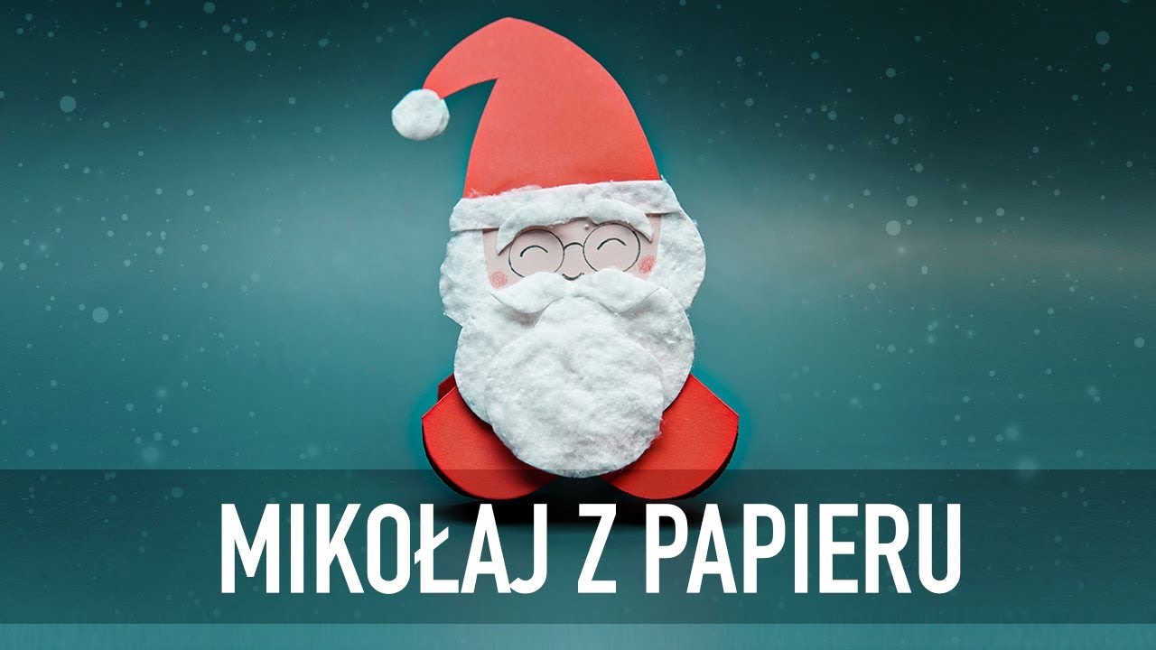 JAK ZROBIĆ PROSTEGO MIKOŁAJA Z PAPIERU I PŁATKÓW KOSMETYCZNYCH? ????