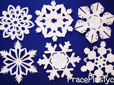 Jak zrobić śnieżynkę z papieru? - 6 różnych wzorów śnieżynki | Płatki śniegu | Dekoracja na okno