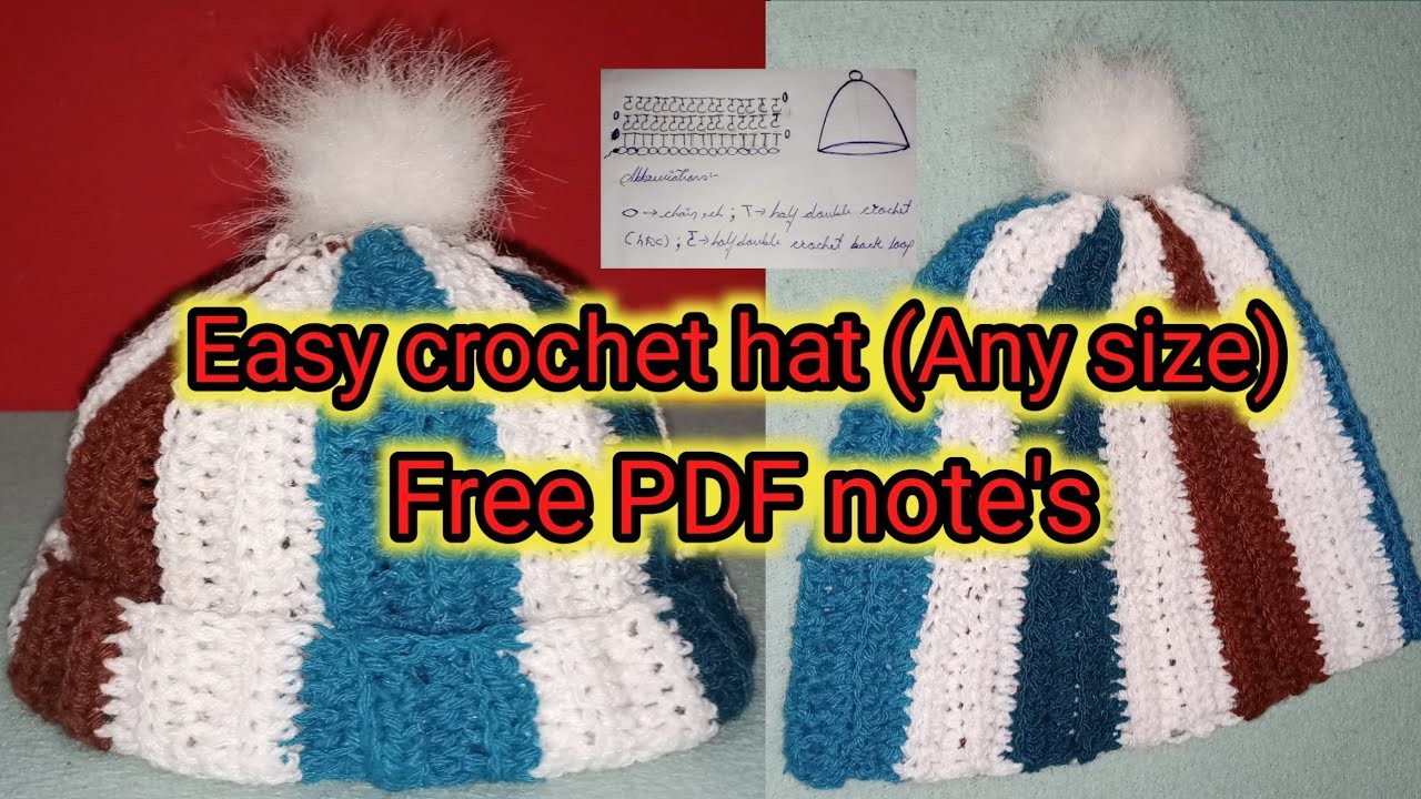 Crochet Ribbed Beanie,Hat,Cowl kaise banaye| क्रोशिया से ऊन की टोपी बनाना सीखे| hindi.Urdu| Any size