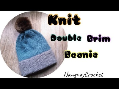 ถักหมวกง่ายๆ#Double​Brim​ Beanie#KnitHat