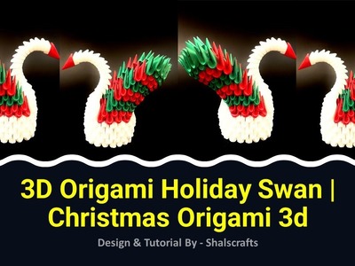 3D Origami Holiday Swan | Christmas Origami 3d