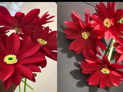 Making handmade paper flower for home decoration