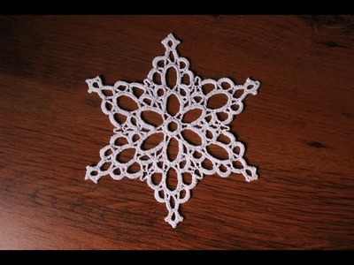 Śnieżynka na szydełku crochet snowflake wzór 8
