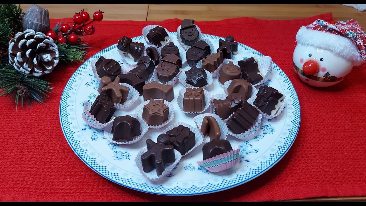 Χριστουγεννιάτικα σοκολατάκια, εύκολη συνταγή. Christmas chocolates, super easy.