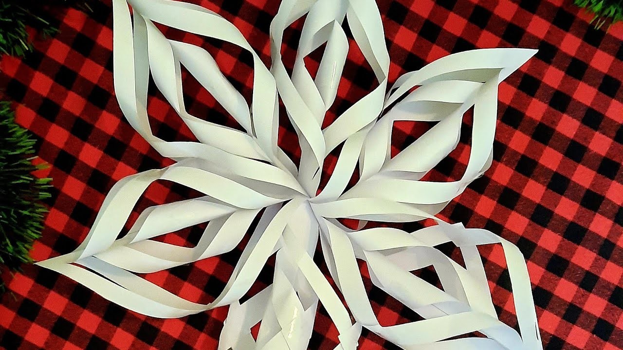Easy 3D paper snowflake