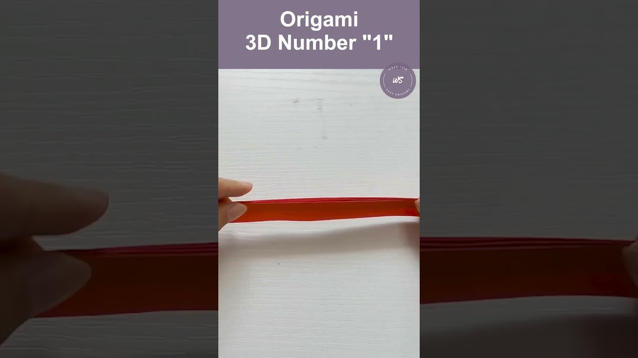 Origami 3d number 1 | DIY Numbers Decoration Ideas #Shorts