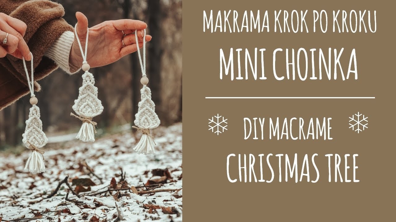 |18| Makrama krok po kroku: Mini choinka - dokładne tłumaczenie węzłów . DIY Macrame christmas tree