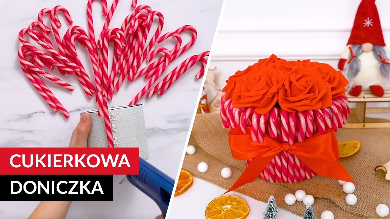 Cukierkowa doniczka, która słodko ozdobi dom na święta!  |  DIY