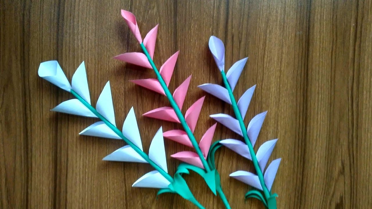 Easy paper flower. Handmade paper flower.kagojer ful. কাগজের ফুল।